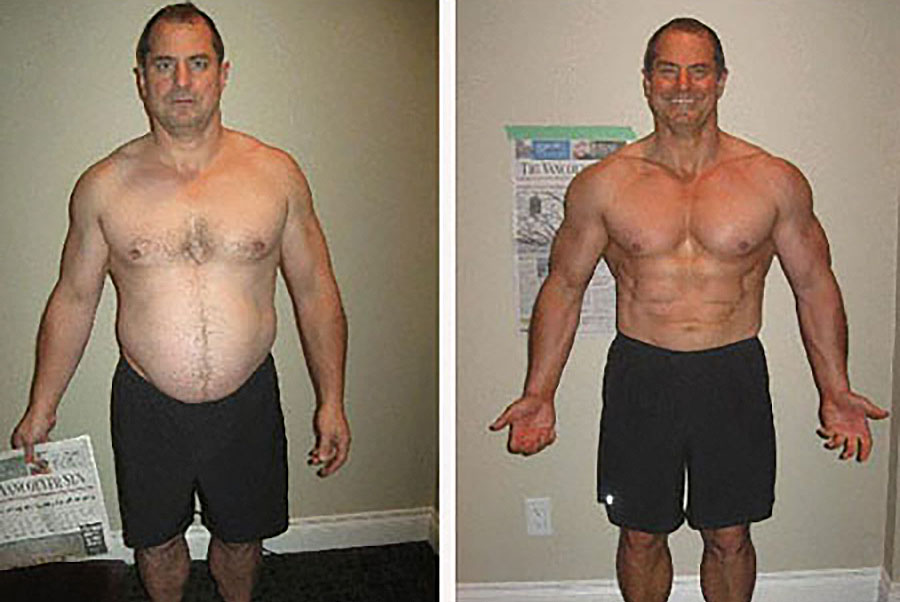 Gary's 49 day body transformation before after photos