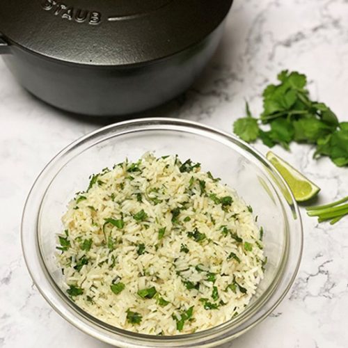 Koriander-Limetten-Reis mit Kochtopf