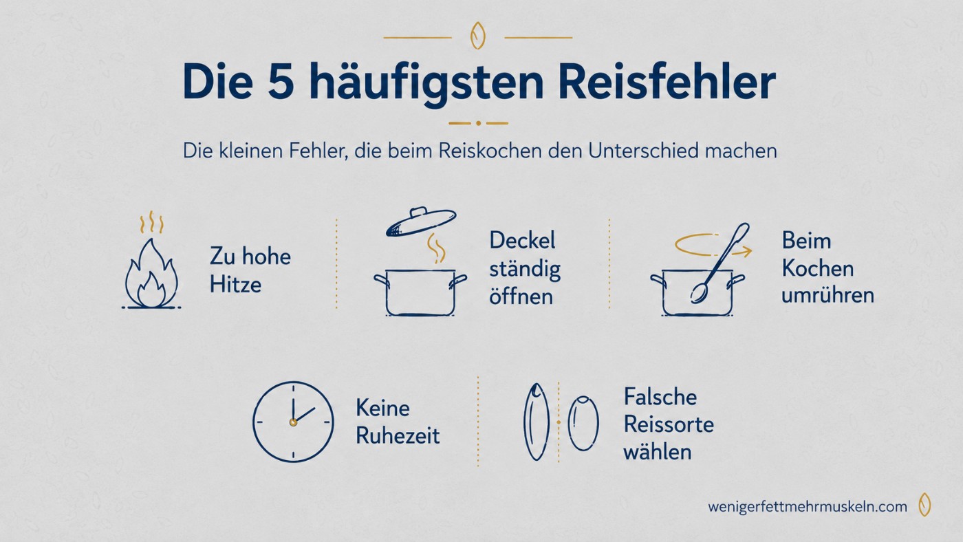 Infographik die 5 häufigsten Reisfehler