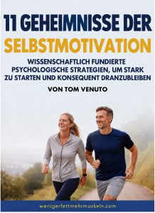 Titelblatt des Handbuchs „11 Geheimnisse der Selbstmotivation“ von Tom Venuto