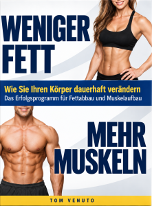 Weniger Fett Mehr Muskeln Titelblatt flach